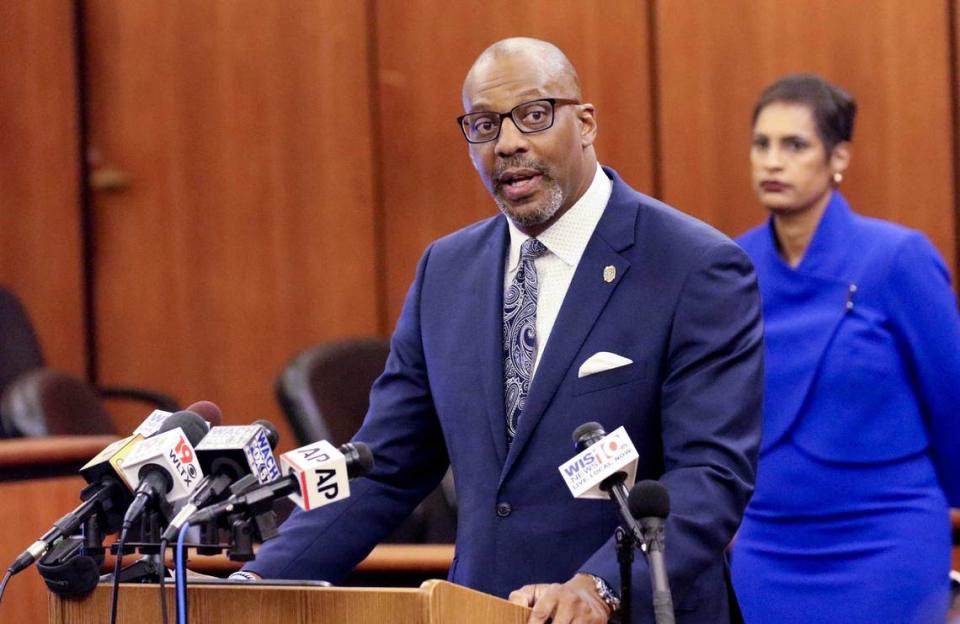 5th Circuit solicitor Byron Gipson talks to the media about what happened when Joshua Ruffin was shot by a City of Columbia police officer.6/24/20