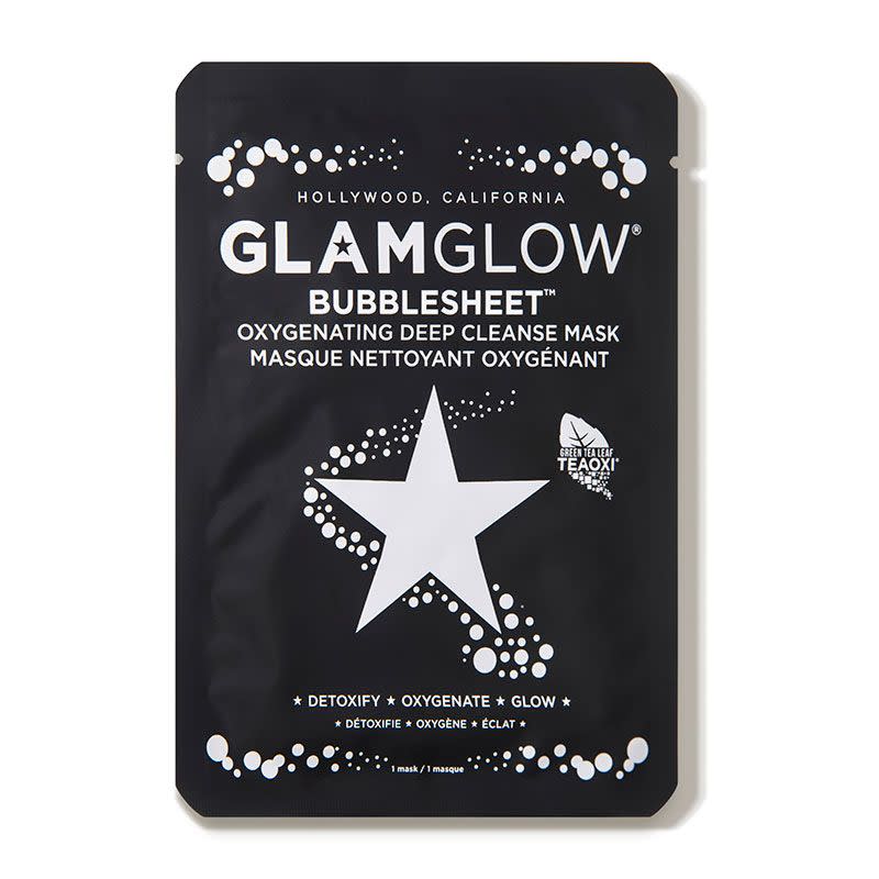 10) GlamGlow Oxygenating Deep Cleanse Sheet Mask