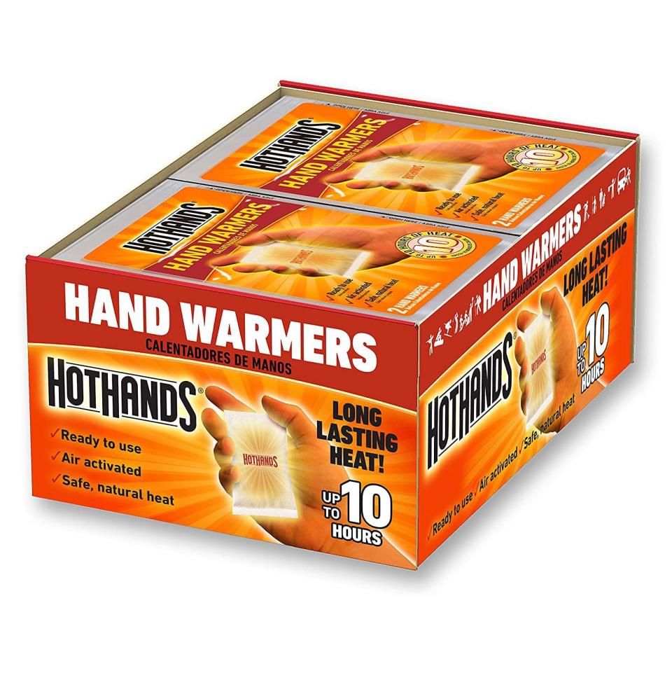 <p><strong>HotHands </strong></p><p>amazon.com</p><p><strong>$25.66</strong></p><p>Any year-round athlete (think runners, cyclists, and hikers) will get miles of use out of these hand warmers, which <strong>will keep their limbs toasty</strong>—and allow them to stay out longer than they ever could before. They also make great stocking stuffers!</p>