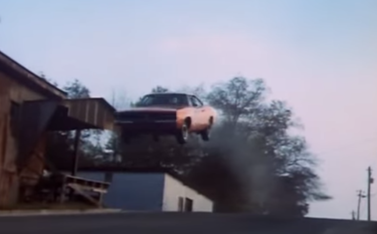 <p>For its famous jump – the one in the opening credits – the 1969 Dodge Charger "General Lee" had several hundred pounds of cement in its trunk. Earlier jumps had gone badly because the Charger was too front-heavy. </p>