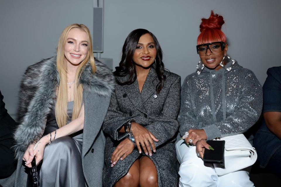 Lindsay Lohan, Mindy Kaling and Mary J. Blige (Getty Images fir Michael Kors)