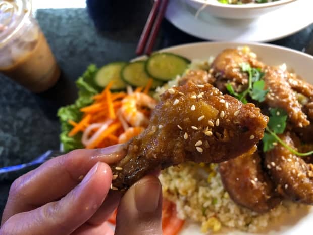 Vietnamese chicken wings at Quan Ngon Delicious Vietnamese Restaurant in Regina in 2020. For many, wings have been a pandemic comfort food, and some of the first meals eaten with friends when pubs and restaurants opened up this summer. (Allan Pulga - image credit)