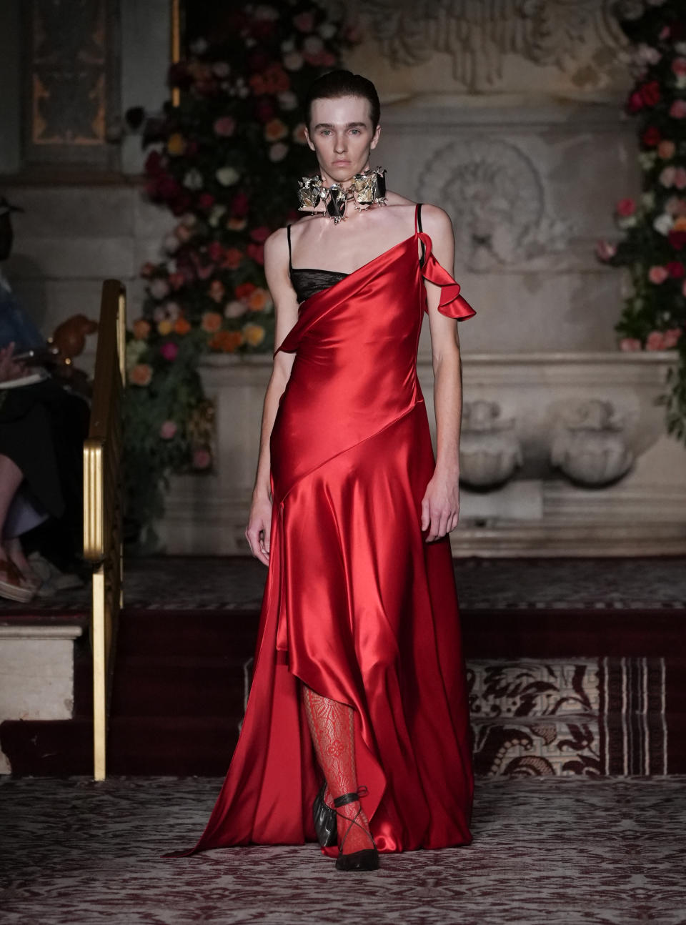 NEW YORK, NEW YORK - SEPTEMBER 09: A model walks the runway at the Palomo Spain show during New York Fashion Week at the Plaza Hotel on September 9, 2023 in New York City. (Photo by John Nacion/Getty Images)