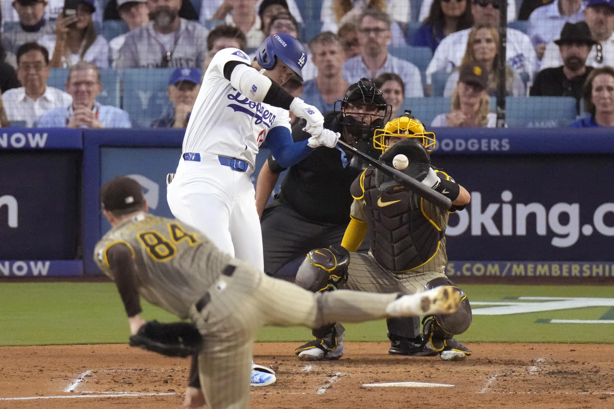 Ohtani homers in playoff debut and Dodgers rally to beat Padres 7-5 in NLDS opener