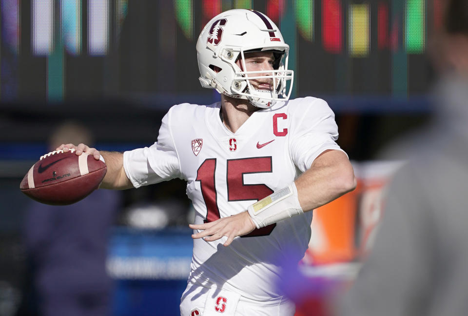 In a mere 11 college starts, Stanford QB Davis Mills showed some intriguing potential. (Photo by Thearon W. Henderson/Getty Images)