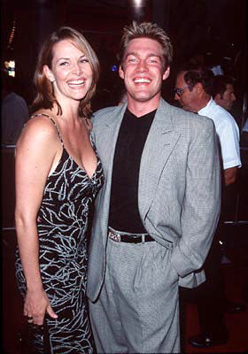 Judson Mills with wife Julie at the Hollywood premiere of New Line Cinema's Blade