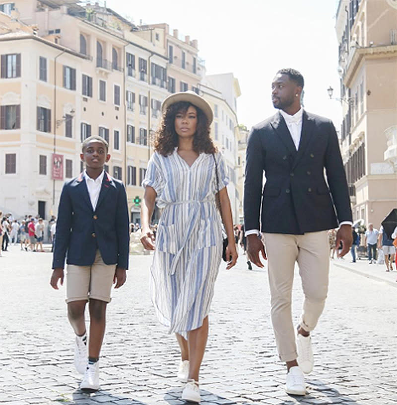 Zion Wade, Gabrielle Union, and Dwyane Wade