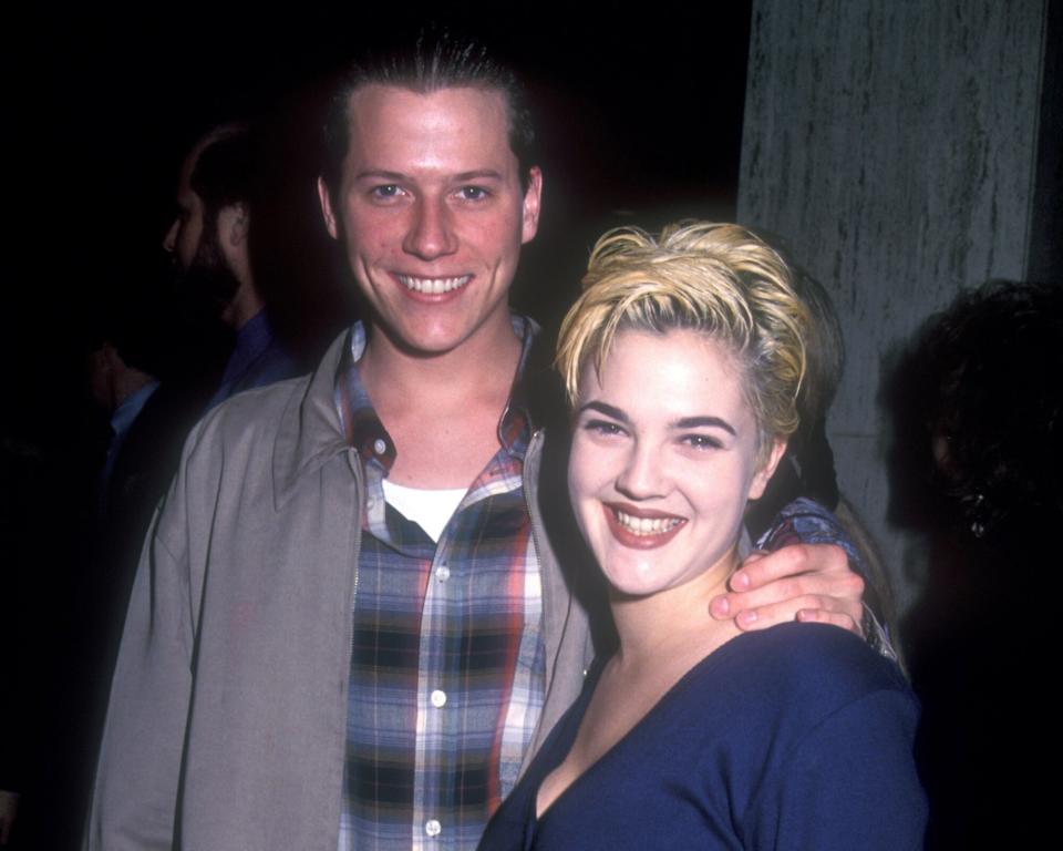 Corin Nemec & Drew Barrymore at the premiere for Radio Flyer in Los Angeles on February 20, 1992