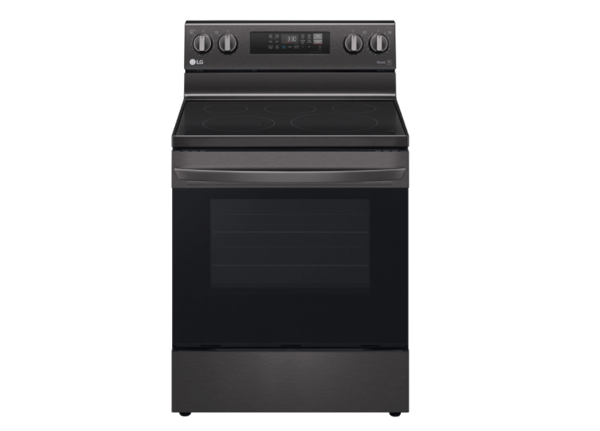 LG 30" 6.3 Cu. Ft. Fan Convection 5-Element Electric Air Fry Range. Image via Best Buy.