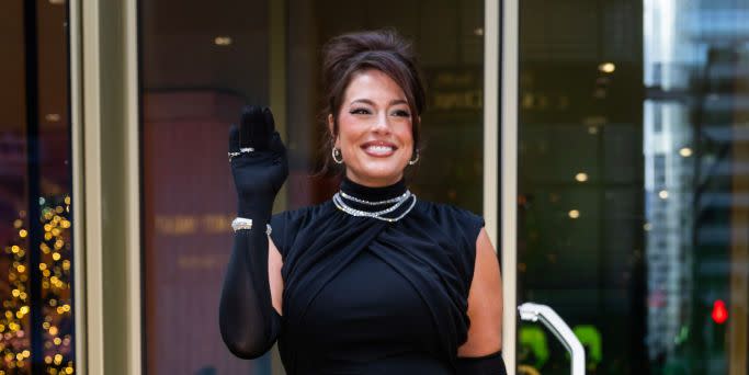 new york, new york december 06 ashley graham attends swarovski on fifth opening ceremony on december 06, 2023 in new york city photo by gothamwireimage