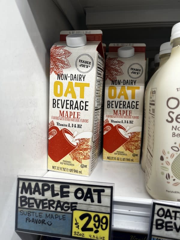 Non Dairy Maple Oat Beverage<p>Courtesy of Jessica Wrubel</p>