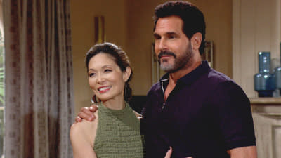  Poppy (Romy Park) and Bill (Don Diamont) in The Bold and the Beautiful. 