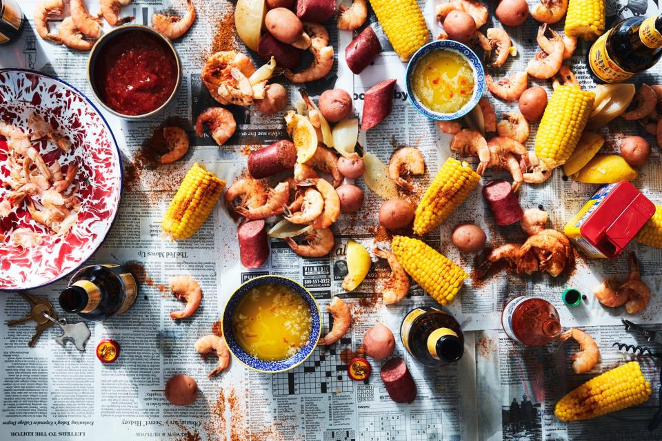 Seafood Boil With Shrimp, Corn, and Sausage