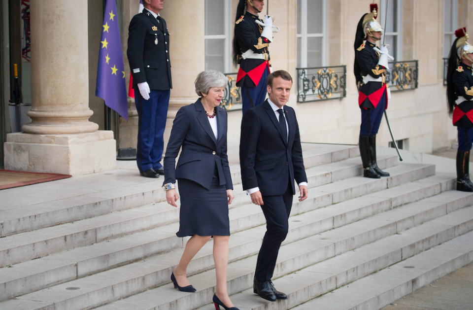 <em>The PM has held talks with EU leaders including French president Emmanuel Macron (PA)</em>