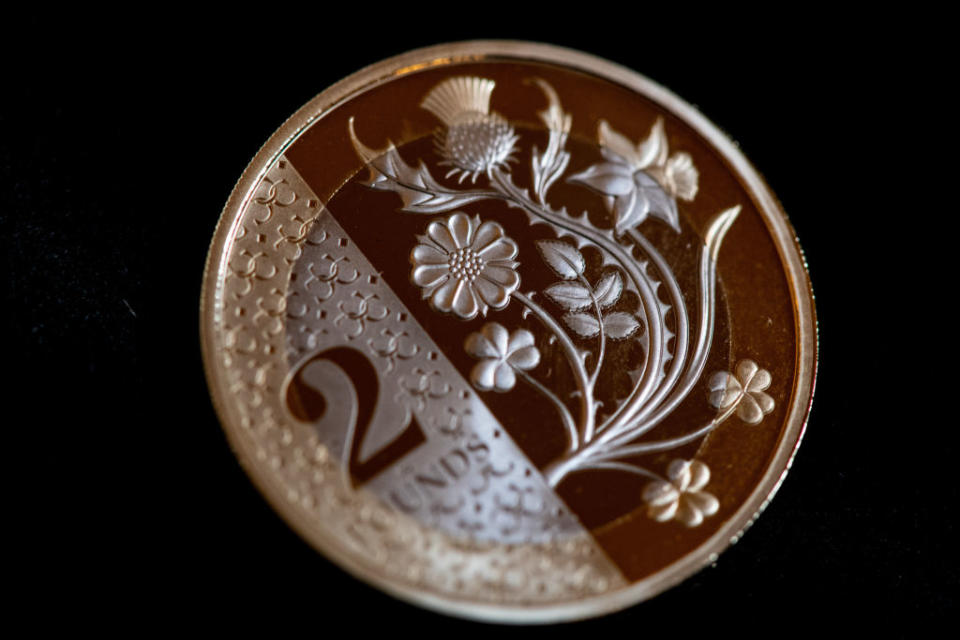 One of the new Royal Mint coins, inspired by King Charles' passion for nature
