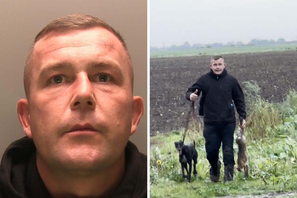 Lewis Sheridan has been fined after hare coursing <i>(Image: Lincolnshire Police)</i>