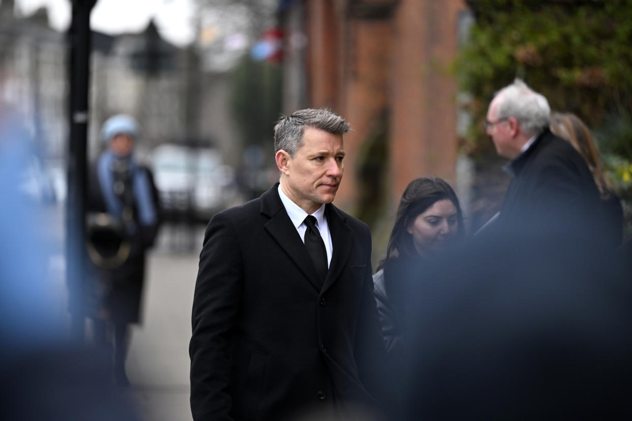 Ben Shephard arrived at Derek Draper's funeral to pay his respects. (Getty)