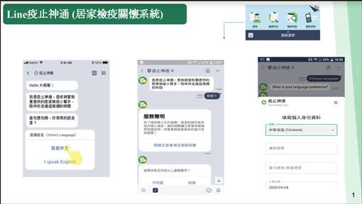 龐一鳴表示，因為居家檢疫民眾資料指揮中心有，必須兩方面都核對的起來才能進入「疫止神通」。（圖／中央流行疫情指揮中心提供）