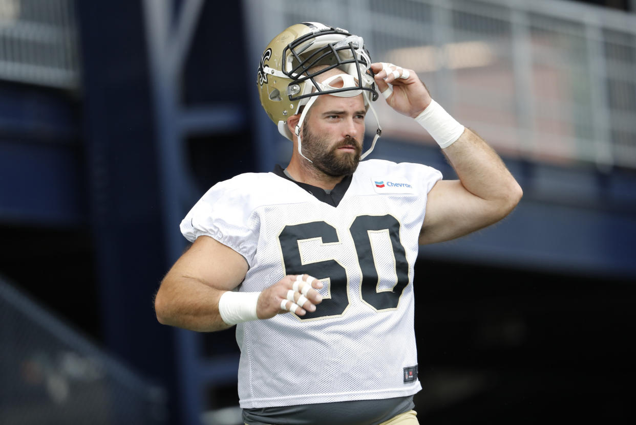 It's easy to see the massive body transformation of former New Orleans Saints center Max Unger since he's retired. (Photograph by Fred Kfoury III/Icon Sportswire via Getty Images)