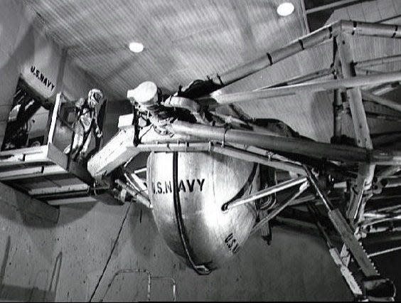 Astronaut Walter M. Schirra Jr. prepares to enter the Johnsville Centrifuge in 1960.