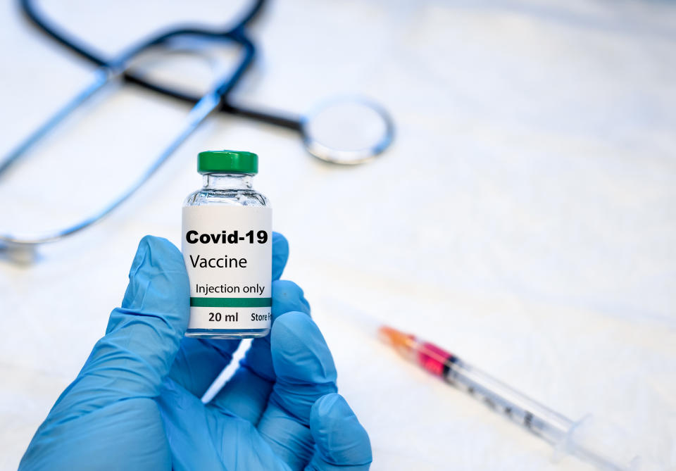 Illustrative picture of coronavirus vaccine under trail