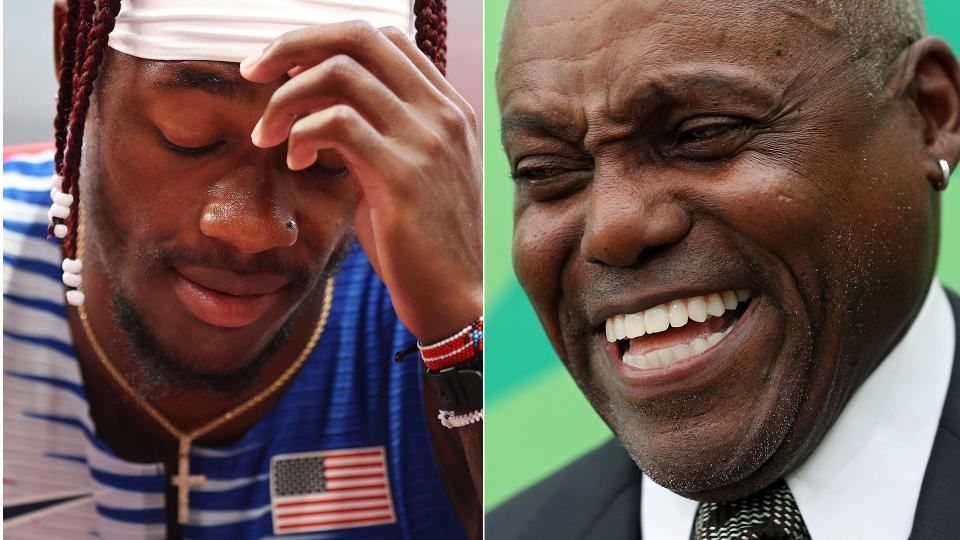 Carl Lewis did not hold back with his criticism for the U.S. 4x100m relay team. (Photos via Getty)