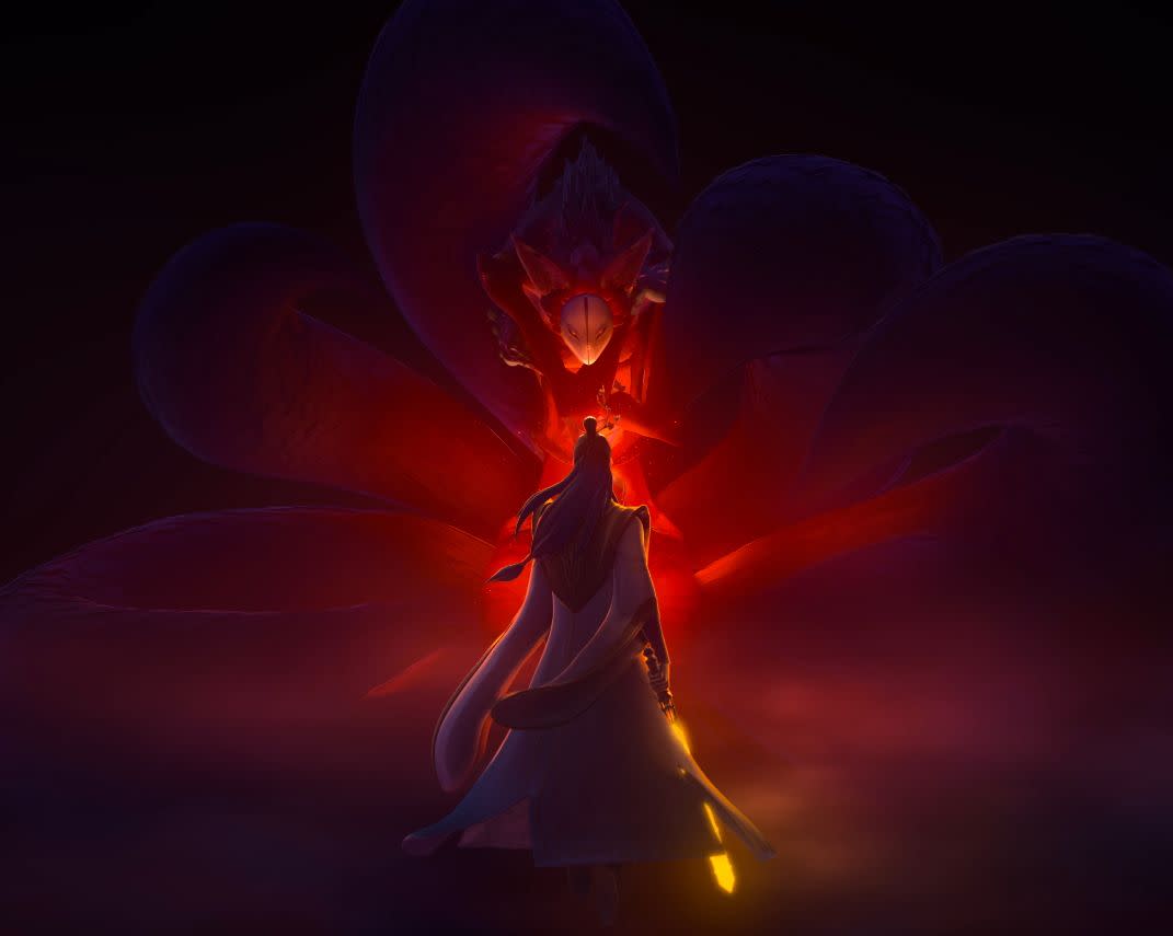 The Nine-tailed Fox Spirit in Jiang Zi Ya: Legend of Deification by Coloroom Pictures. (Image: Encore Films) 