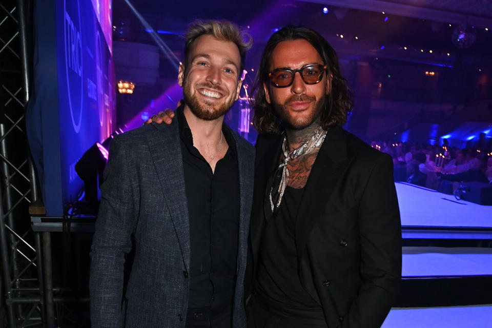 Sam Thompson and Pete Wicks attend The TRIC Awards 2024. (Getty)