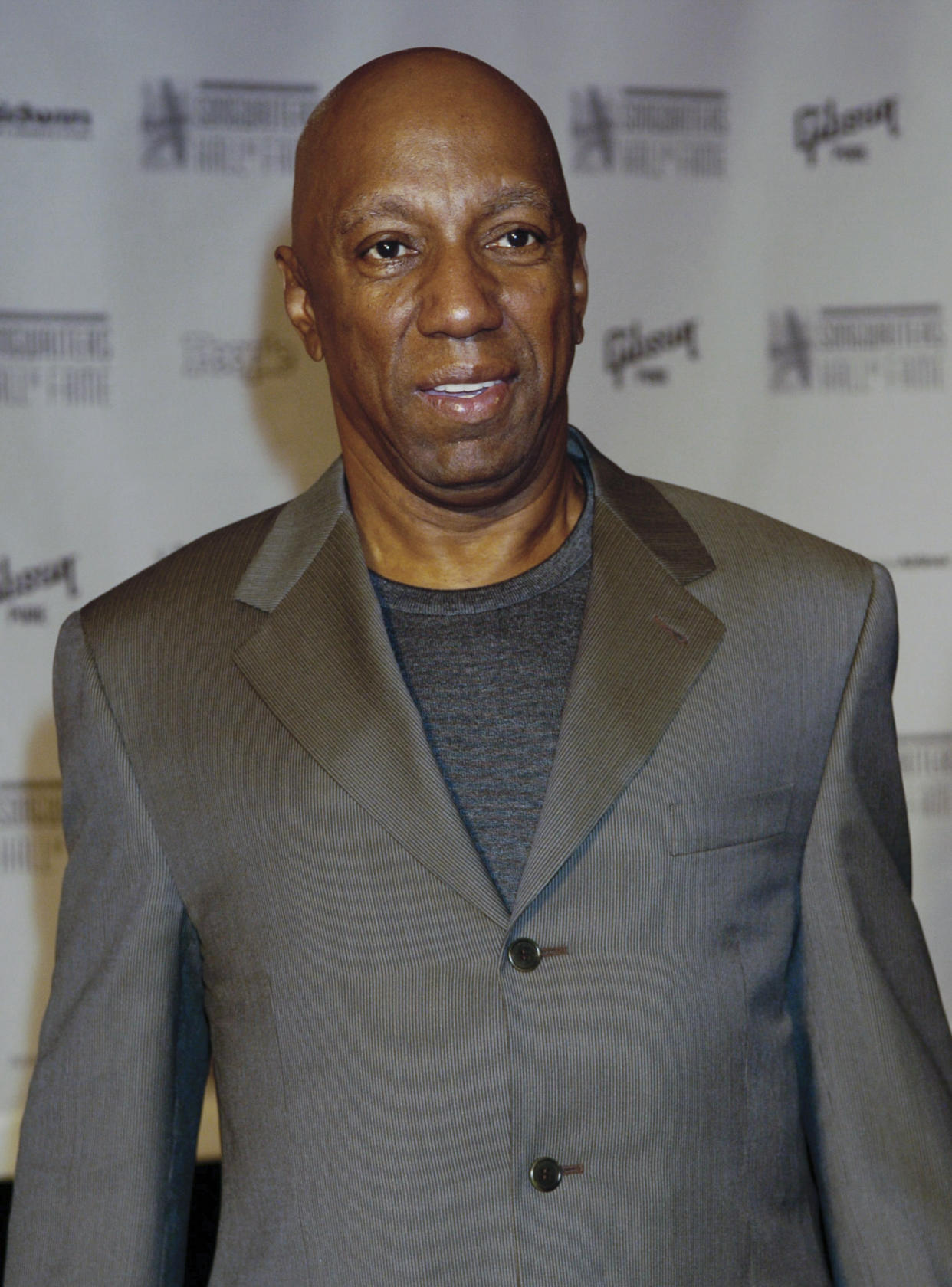 FILE - Motown's Barrett Strong arrives at the induction ceremony for 35th annual National Academy of Popular Music/Songwriters Hall of Fame in New York on June 10, 2004. Strong, one of Motown’s founding artists and most gifted songwriters who sang lead on the company’s breakthrough single “Money (That’s What I Want)” and later collaborated with Norman Whitfield on such classics as “I Heard It Through the Grapevine,” “War” and “Papa Was a Rollin’ Stone,” has died. He was 81. His death was announced Sunday, Jan. 29, 2023, by the Motown Museum. (AP Photos/Louis Lanzano, File)