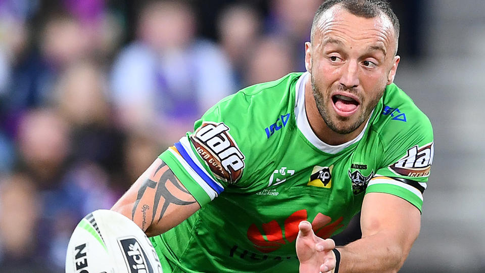 Canberra skipper Josh Hodgson could be on the move after a somewhat acrimonious 2021 season with the Raiders. (Photo by Quinn Rooney/Getty Images)