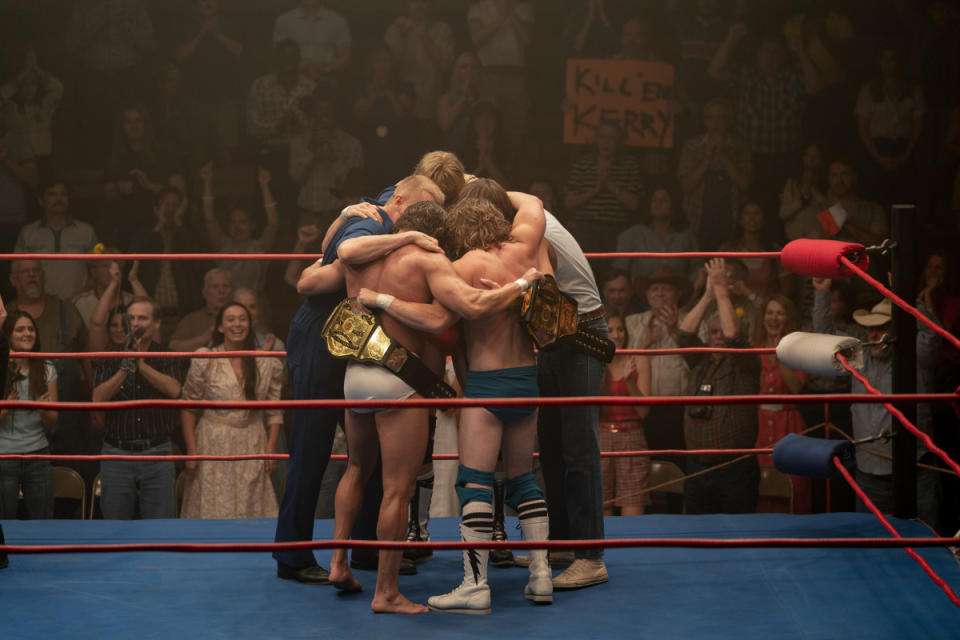 The Von Erichs in the ring.<p>Photo: Brian Roedel/Courtesy of A24</p>