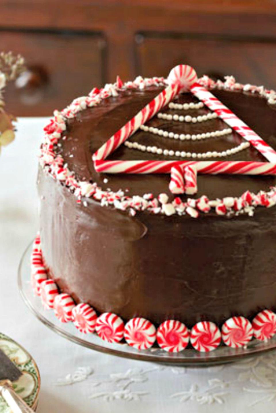 <p>Chocolate and peppermint is a classic holiday combination, and when paired together in this rich cake, they make a delectably festive dessert.</p><p><a href="https://www.womansday.com/food-recipes/food-drinks/recipes/a35816/peppermint-chocolate-layer-cake-recipe-ghk1211/" rel="nofollow noopener" target="_blank" data-ylk="slk:Get the Peppermint-Chocolate Layer Cake recipe.;elm:context_link;itc:0;sec:content-canvas" class="link "><em><strong>Get the Peppermint-Chocolate Layer Cake recipe.</strong></em></a> </p>