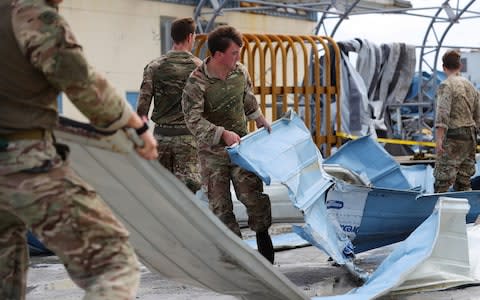 The British Humanitarian and Disaster Relief team removing debris and providing aid assistance to the Islanders of Great Abaco - Credit: &nbsp;Paul Halliwell/BRITISH MINISTRY OF DEFENCE