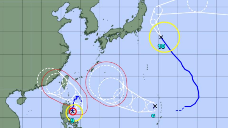 日本氣象廳預測，目前位在太平洋馬里亞納群島附近的熱帶低氣壓很快將升格為颱風。（圖／翻攝自日本氣象廳網站）