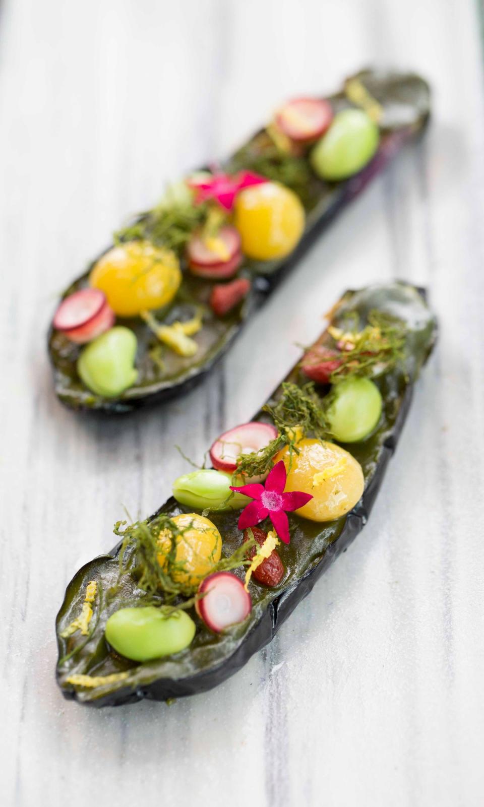 Miso aubergines are just one tempting veggie option (Aqua Group)