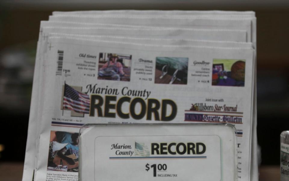 The last printed issue of the Marion County Record