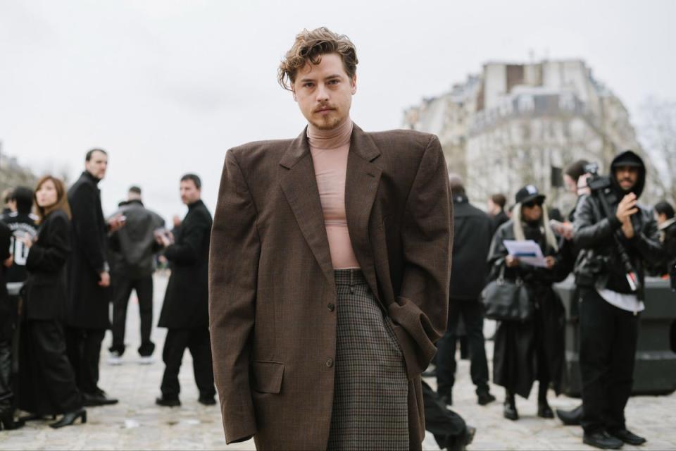 Cole Sprouse at the Balenciaga AW24 show (Getty Images for Balenciaga)