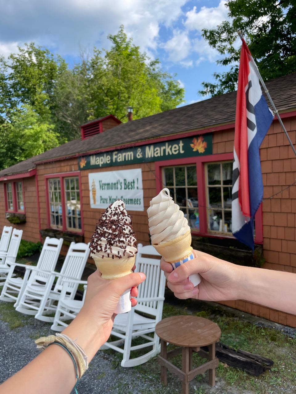 Two maple creemees from Vermont Maple Market.