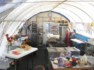 A well-stocked Antarctic kitchen at Union Glacier.