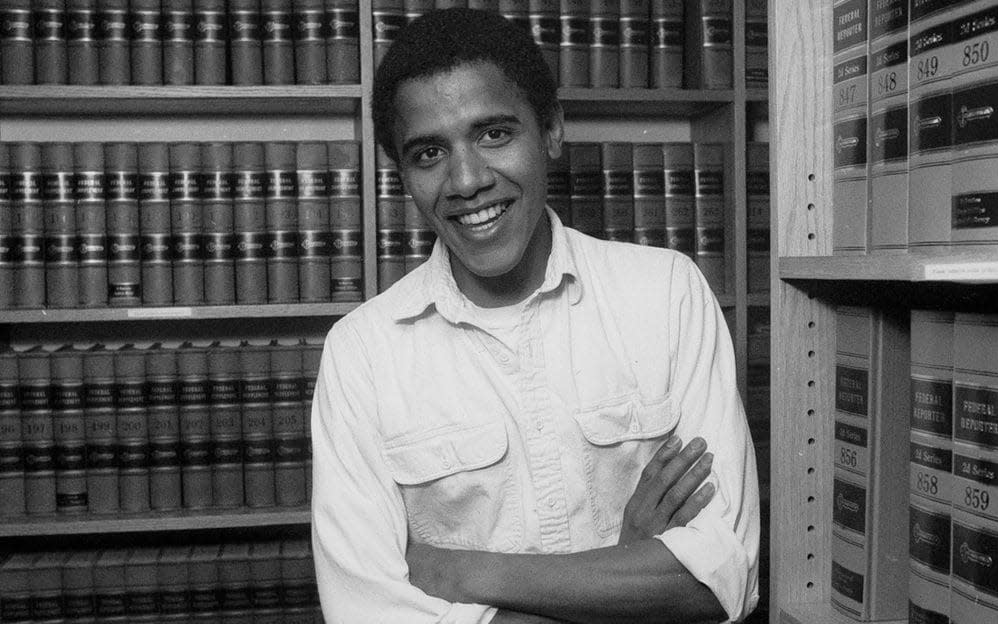 Barack Obama ripped out book reviews to send to his former girlfriend - AP Photo/Harvard University, Joe Wrinn