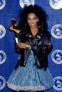 <p>Fresh off of her self-titled solo debut album in 1987, the Chicago native topped the charts with her track "Looking for a New Love." The former <em>Soul Train</em> performer won the 1988 Grammy for Best New Artist.</p>