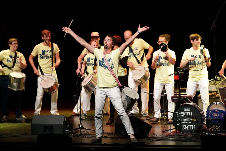 he Music Education team performs Aug. 2, 2017 during the Mile of Music "First Songs" Music-Makers special event at the Fox Cities Performing Arts Center in downtown Appleton.