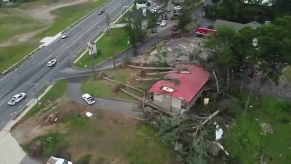 Drone video from Hot Springs from Nick Gentry with the Arkansas Dept. of Public Safety