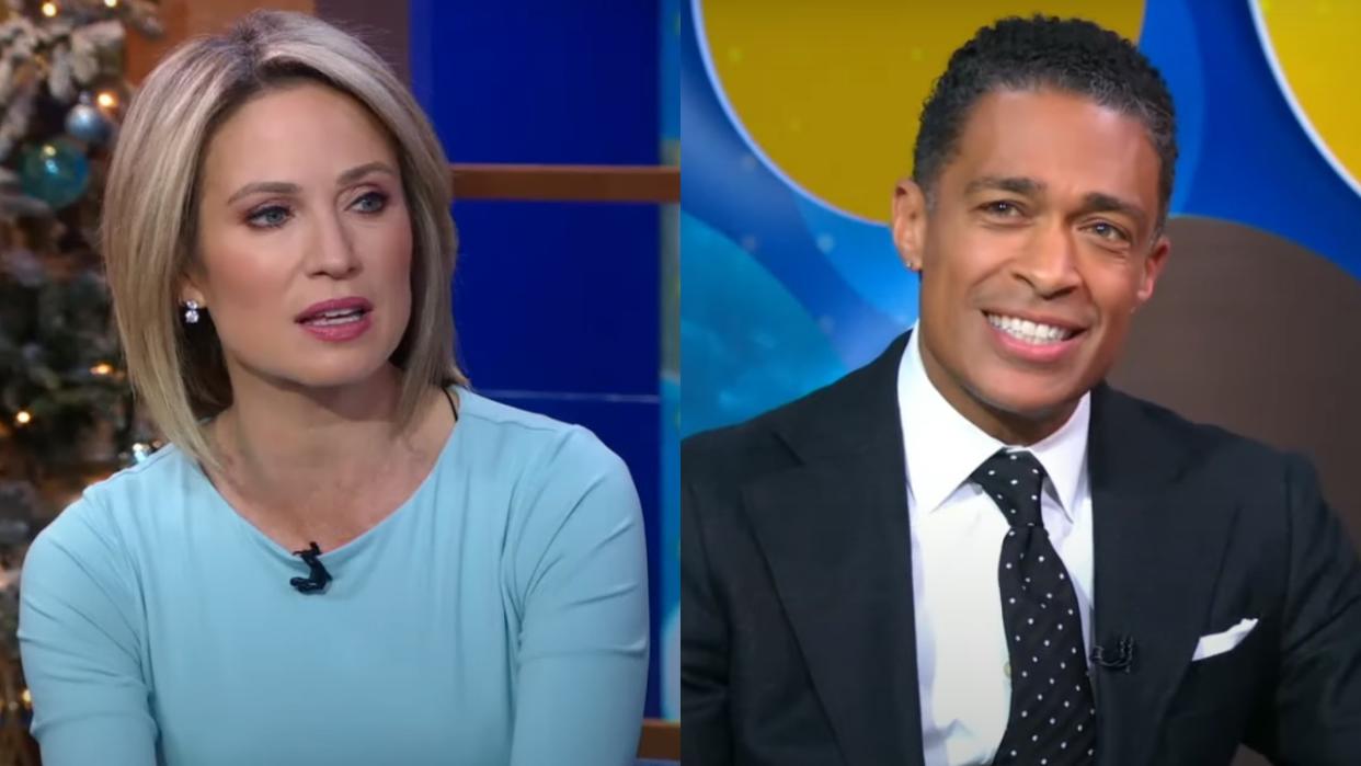  Amy Robach and T.J. Holmes on Good Morning America. 