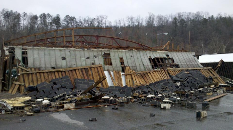 
Wayne’s Feed Store was one of the businesses damaged by a March 2, 2012 tornado that tore through parts of Cherokee County. It was one of eight tornadoes to hit Western North Carolina in the past five years.

