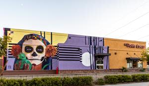 L.A. artist Steve Martinez paints custom mural at El Pollo Loco’s Inglewood location