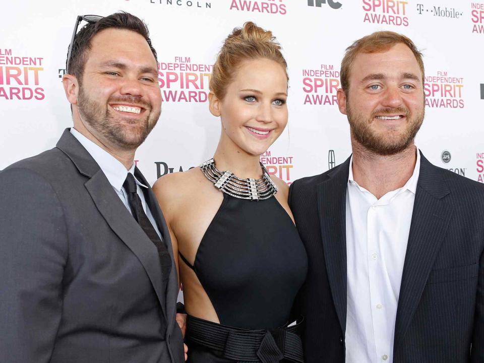 <p>Jeff Vespa/WireImage</p> Jennifer Lawrence and her brothers, Ben and Blaine, at the 2013 Film Independent Spirit Awards.