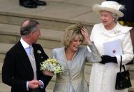 <p>After <a href="https://www.harpersbazaar.com/celebrity/latest/a29601605/prince-charles-camilla-parker-bowles-relationship-timeline/" rel="nofollow noopener" target="_blank" data-ylk="slk:Prince Charles and Camilla, Duchess of Cornwall;elm:context_link;itc:0;sec:content-canvas" class="link ">Prince Charles and Camilla, Duchess of Cornwall</a>, tied the knot on April 9, 2005, Queen Elizabeth turned up at The Guildhall at Windsor Castle for the Service of Prayer and Dedication. However, she didn't make it to her son's actual ceremony, with <a href="https://www.telegraph.co.uk/news/uknews/1486998/I-had-to-put-Church-before-Charles-says-the-Queen.html" rel="nofollow noopener" target="_blank" data-ylk="slk:The Telegraph;elm:context_link;itc:0;sec:content-canvas" class="link "><em>The Telegraph</em></a> reporting at the time, "She is putting her duties as the head of the Church of England before family feelings." As such, the Queen allegedly didn't feel that she could attend a civil wedding ceremony and didn't "want to set a precedent that could damage the Church of England."<br></p>