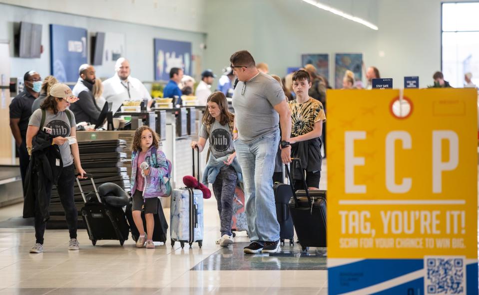 Passenger numbers were up about 20% in March at Northwest Florida Beaches International Airport (ECP) compared to March 2021.