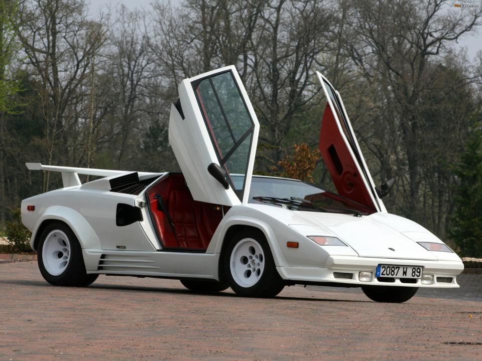 <p>Like the Miura, a lot of people consider the <a href="https://www.roadandtrack.com/car-culture/classic-cars/a10209342/valentino-balboni-countach/" rel="nofollow noopener" target="_blank" data-ylk="slk:Countach;elm:context_link;itc:0;sec:content-canvas" class="link ">Countach</a> to be one of the first real supercars to hit the road. Its outlandish looks and scissor doors give it all the flare necessary to make a stylish entrance, and that V-12 will have you smiling long after you park it up. <a href="https://www.ebay.com/itm/1988-Lamborghini-Countach/223962479721?hash=item3425343c69:g:SuYAAOSwM6heYlNF" rel="nofollow noopener" target="_blank" data-ylk="slk:This 5000QV;elm:context_link;itc:0;sec:content-canvas" class="link ">This 5000QV</a> is painted in a great shade of red, and it's for sale. </p>